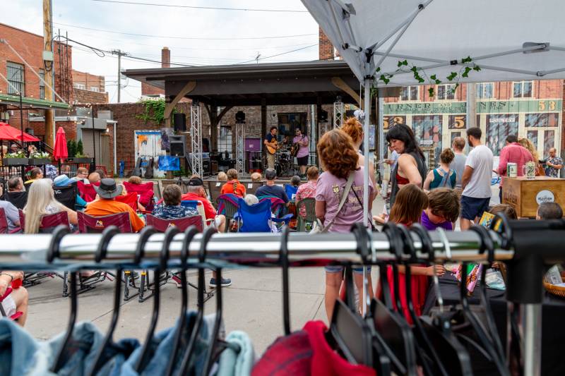 Open Mic expanded it's listening ears to Jackson Square, Friday night for a special "In The Square" show for many to enjoy.  Photo by Steve Ognibene