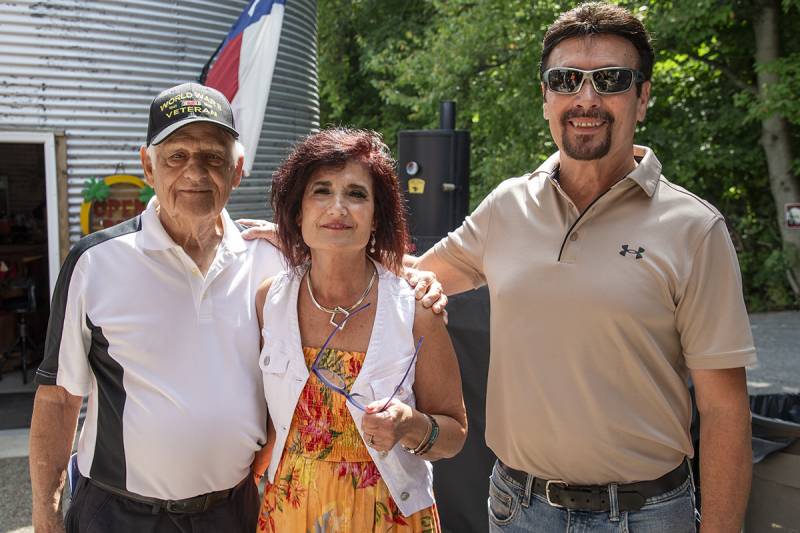Joe with his daughter Marianne (Oddo) Anderson and Sal Oddo Photo by Steve Ognibene