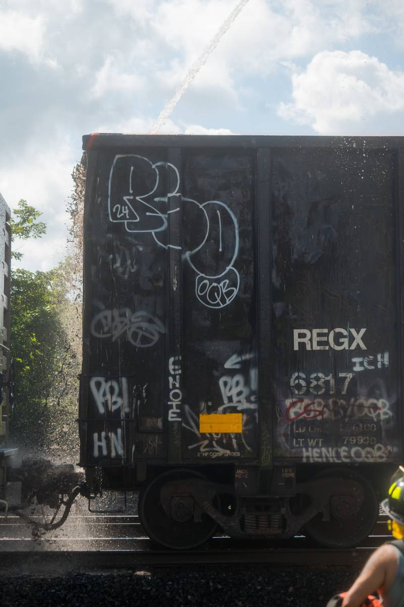csx train fire corfu ny