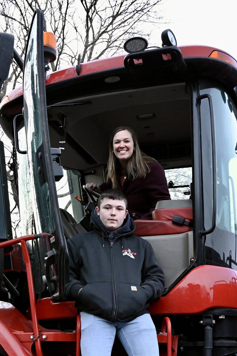 elba drive tractor to school day