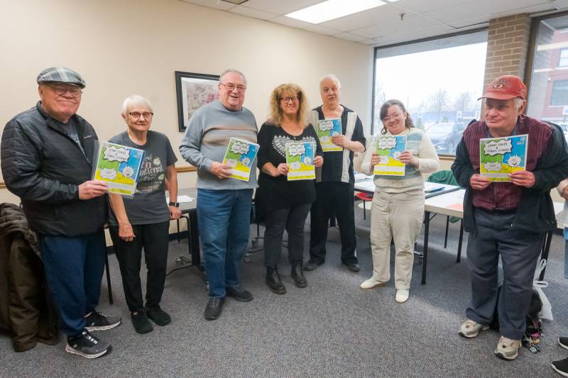 senior center cartoon class