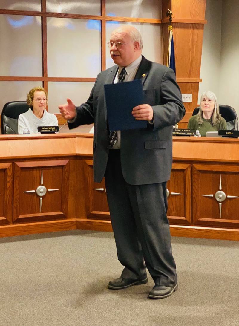 Frank Riccobono thanking council