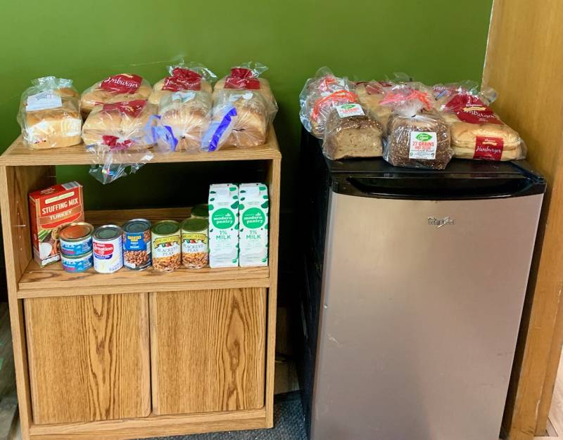 Little free pantry at Hemp Lodge