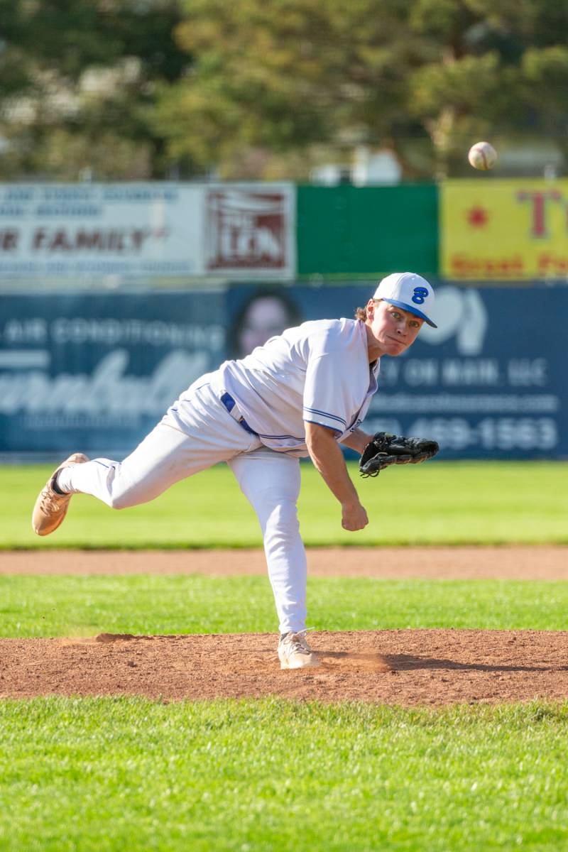  Brady Mazur pitched 6 innings, allowed three hits, four strikeouts and one error in the Batavia victory.  Photo by Steve Ognibene