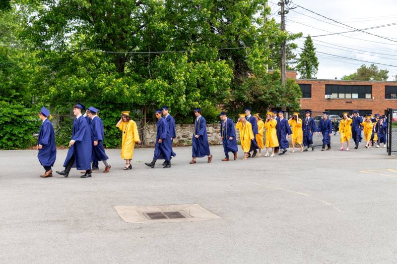 Notre-Dame High School's Class of 2025 graduated thirty-three. Photo by Steve Ognibene