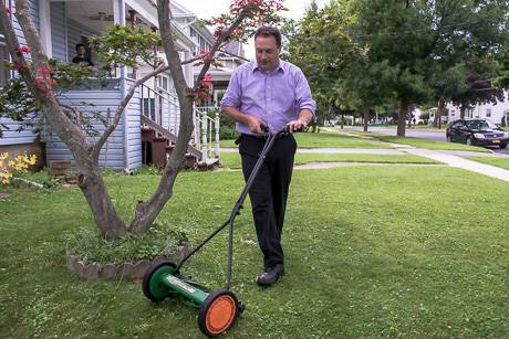Photos: A push mower never goes out of style